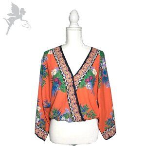FLYING TOMATO Kimono sleeve wrap top